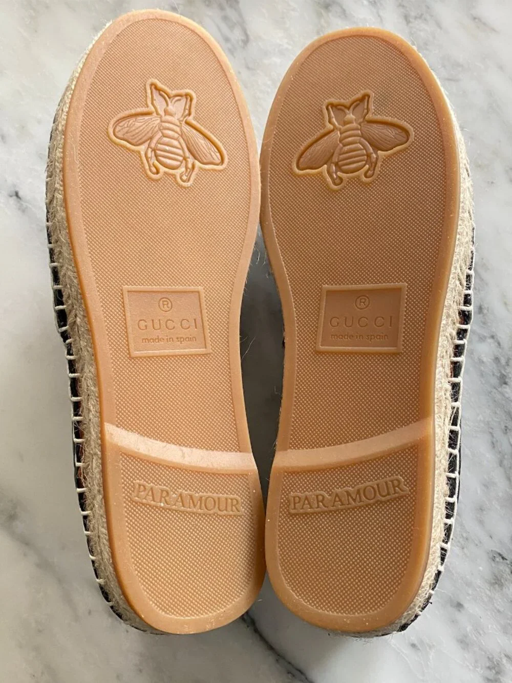 Gucci Microguccissima Black Leather Espadrilles
